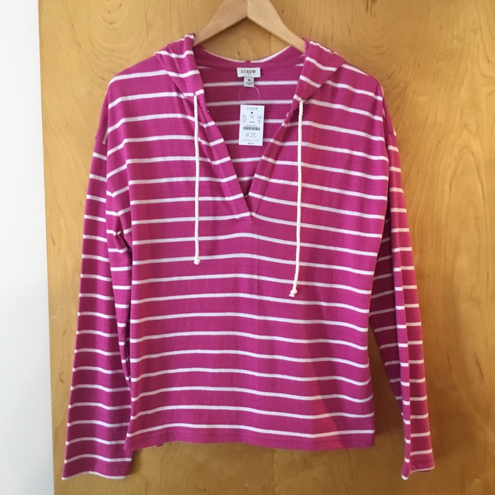 NWT J. Crew 100% Cotton Hooded Pullover